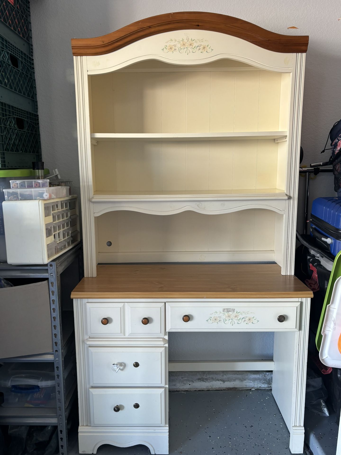 Hutch Desk And Night Stand Set