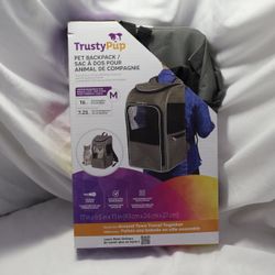 TrustyPup Pet Backpack Carrier – Medium Size for Cats & Small Dogs – Like New 