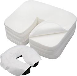 300 Count Disposable Face Cradle Covers, Medical-Grade, Ultra Soft, Luxurious, Non-Sticking Massage Face Covers, Headrest Covers for Massage Tables &
