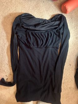 Black short dress long sleeved