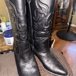 Women’s Soda Black Cowboy Boots 