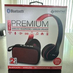 Bluetooth Headphone & Speaker (Two-Pack)