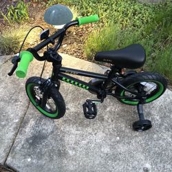 Glerc 12inch Black And Green Bike
