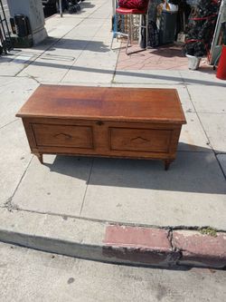 vintage wooden cedar chest