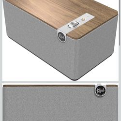 Klipsch The Three Plus Premium Bluetooth Speaker System, Walnut  Open box item is new!  The Klipsch The Three Plus Premium Bluetooth Speaker System in