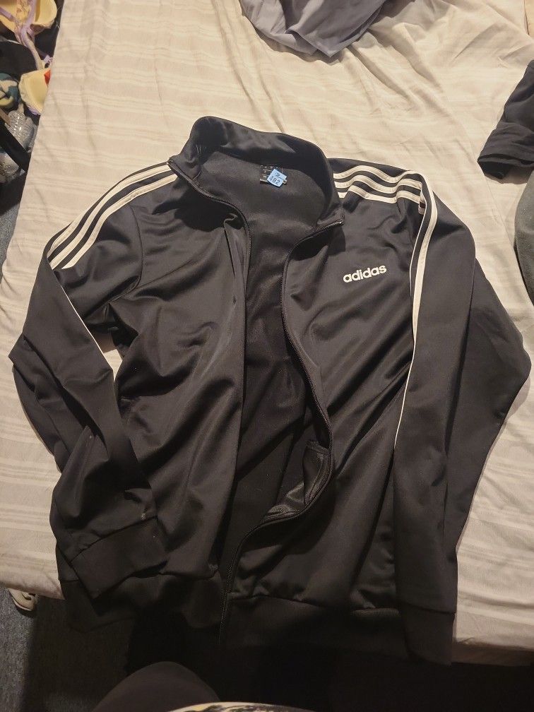 Mens XL ADIDAS ZIP UP BLACK sweatshirt