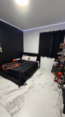 Black Platform Bed Frame