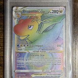 Dragonite VStar 081/078 Pokemon TCG Pokemon Go PSA 10 GEM MINT FA Rainbow Rare
