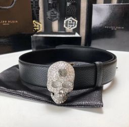 Philipp Plein Skull Head Belt