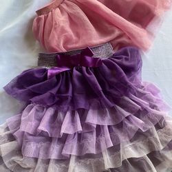 Pinkalicious and Peppo Pig Girls Pink And Purple Tutu Skirts Size 5T