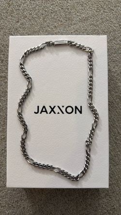 Jaxxon Silver Figaro Chain 5mm, New, 16 inch, Box Clasp