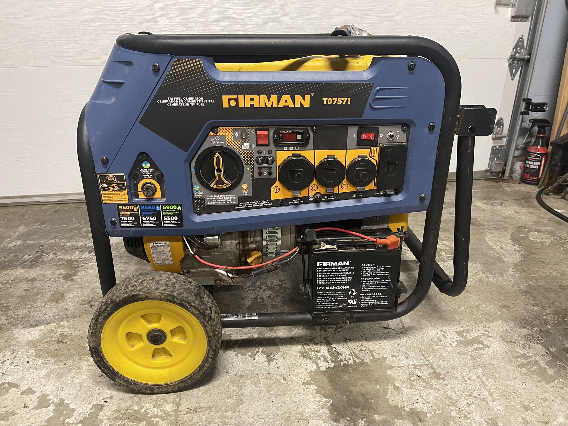 Firman 7500w Tri Fuel Generator 