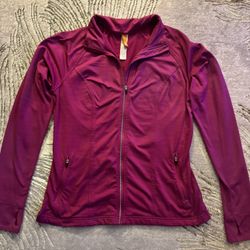 Lucy Hot Pink Zip Up Workout Jacket Size M Medium 