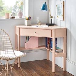 New Pink Corner Space Saving Desk