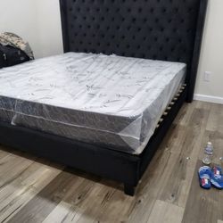Queen Bed Frame With Mattress