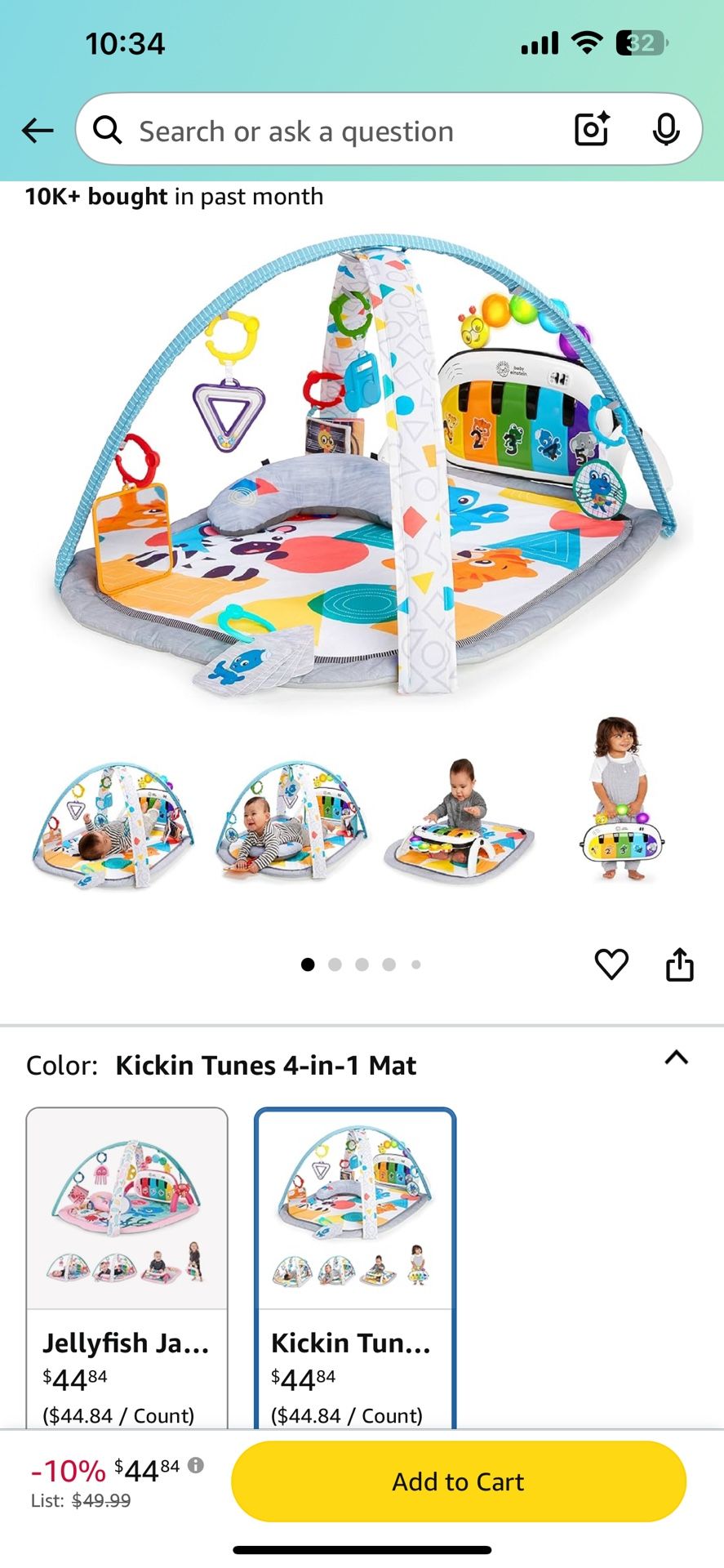 Baby Kicking Mat With piano