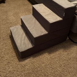Dark Grey X-Large Foam 4 Step Pet Stairs 