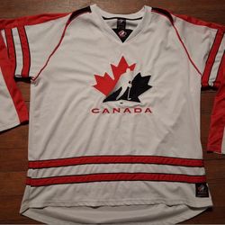 Men's Size 2xl Canada Jersey White Red Hockey Stitched
