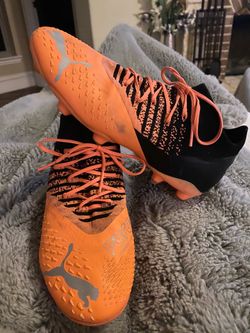 Puma Men's Future Z 3.3 Soccer Shoe, Neon Citrus-Diamond Silver Black sz 8