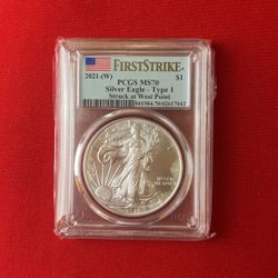 2021 American Silver Eagle PCGS MS70 Type 1 