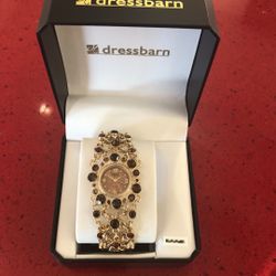 Dress barn, stone bracelet watch new in the box