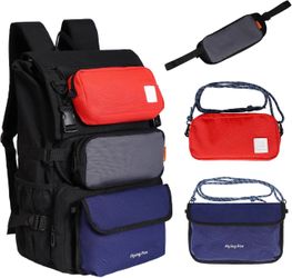 Black  Expandable Backpack 30L Large Capacity with 3 Detachable Bags