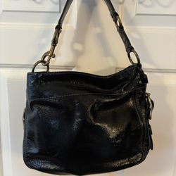 Coach Purse, Patent Leather, Black, Excellent Shape. Authentic.
