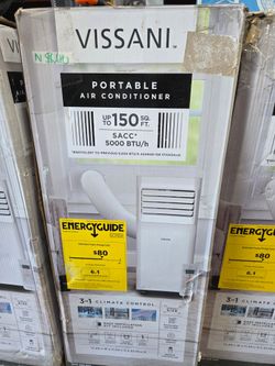 Vissani Portable Air Conditioner 5000 BTU 150 sq ft