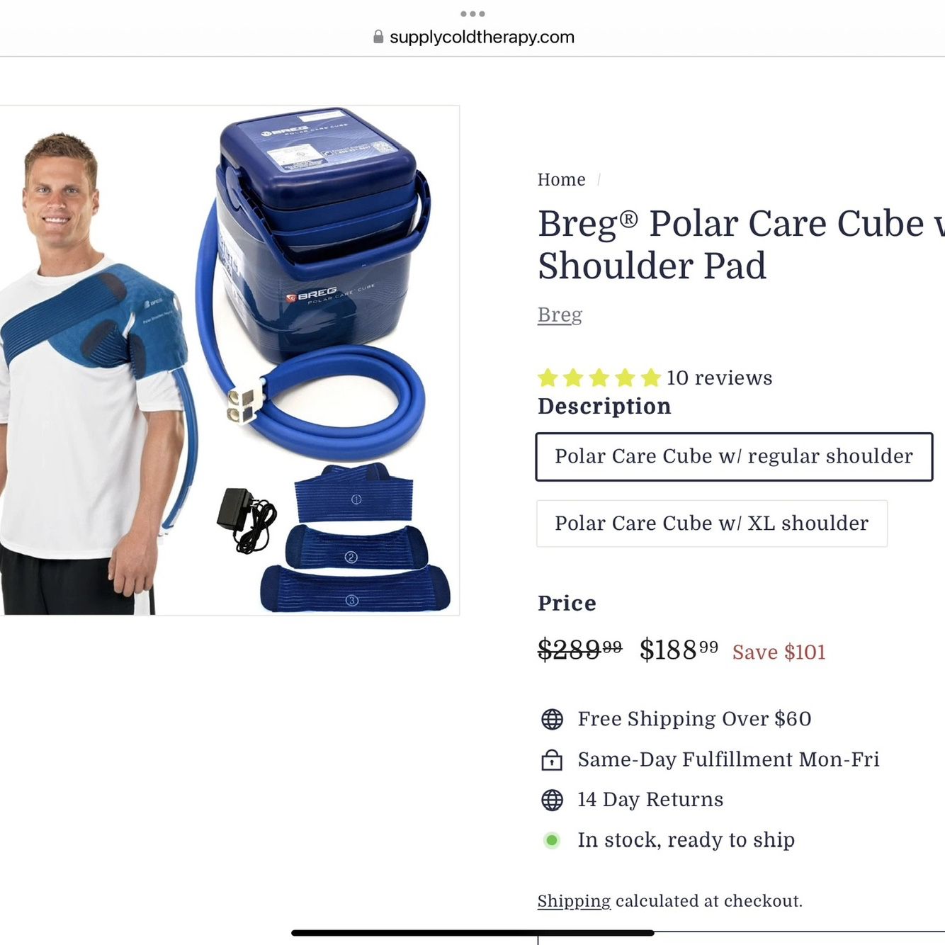 Breg Polar Care Cube / Shoulder/Knee/Hip