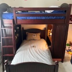 POTTERY BARN BUNK AND TWIN BED