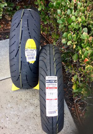 Photo Dunlop Elite 4 Motorcycle Tire - In stock at 8 Ball Motorcycle Tires - Installed while you Wait!
