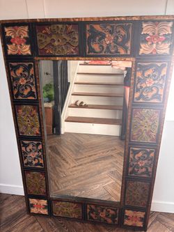 Vintage mirror with copper