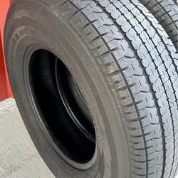 225-75-15=Used trailer tire(80psi) 10ply great condition Balance installation included $260 set