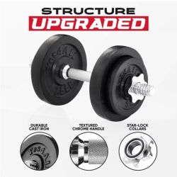 Adjustable Dumbell Weight Set 50 lbs / Cast Iron Dumbell 