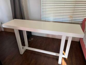 White Console Table Desk