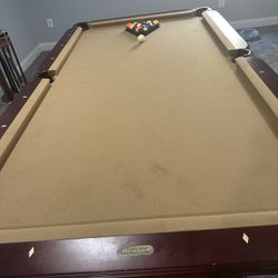 Pool Table With Sticks