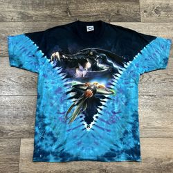 Vintage 90s Star Wars Phantom Menace Liquid Blue AOP All Over Print Promo Men L