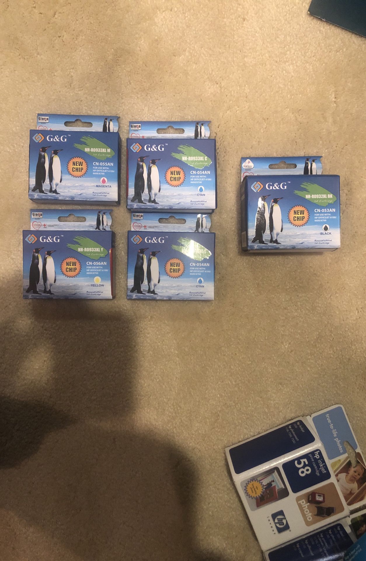 Ink Cartridges For Printer. HP 6100,6600,6700 Printers