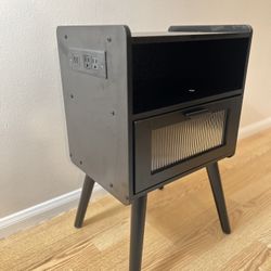 Nightstand/Bedside Table with Charging Station 