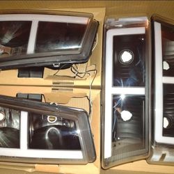 03-06 Chevy Silverado/Avalanche LED Headlights Faros Calaveras Micas Luces 