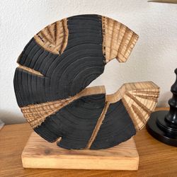 Modern Rustic Wood Sculpture