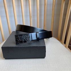 Prada Black Belt Of Men Birthday Gift 