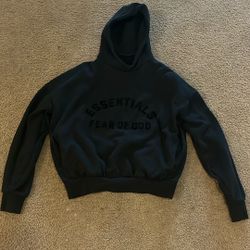 Black Arch Letters Essential Hoodie Size Xs 