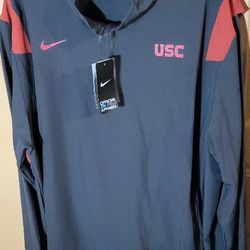USC TROJANS NIKE ON FIELD LIGHT MID ZIP PULLOVER WINDBREAKER 3XLARGE