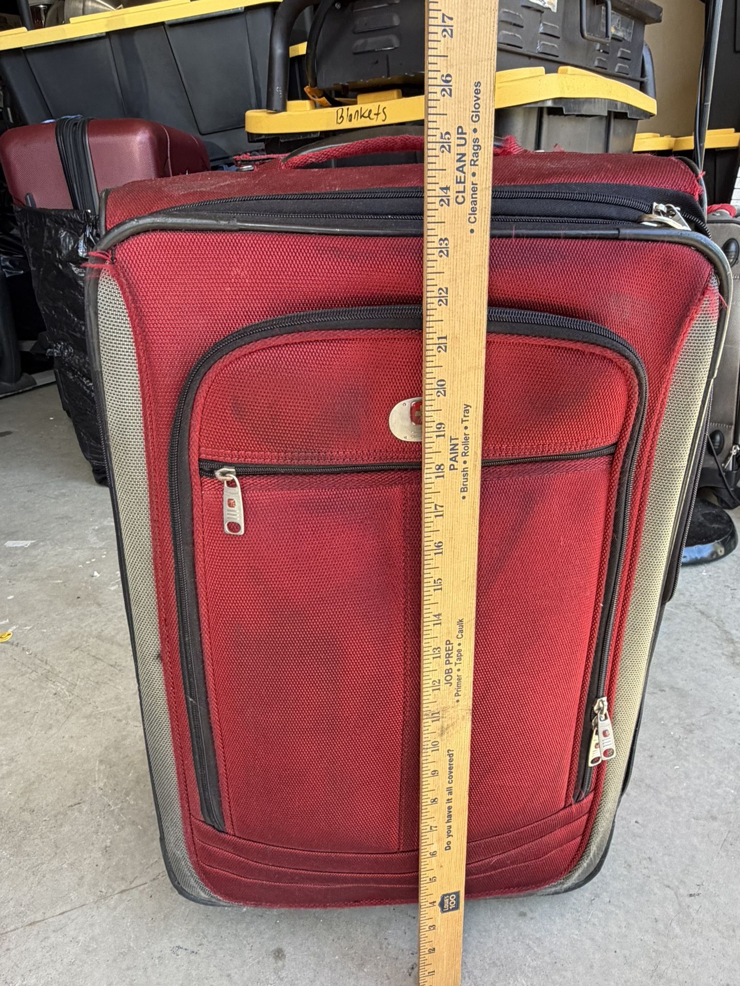24” Luggage Red