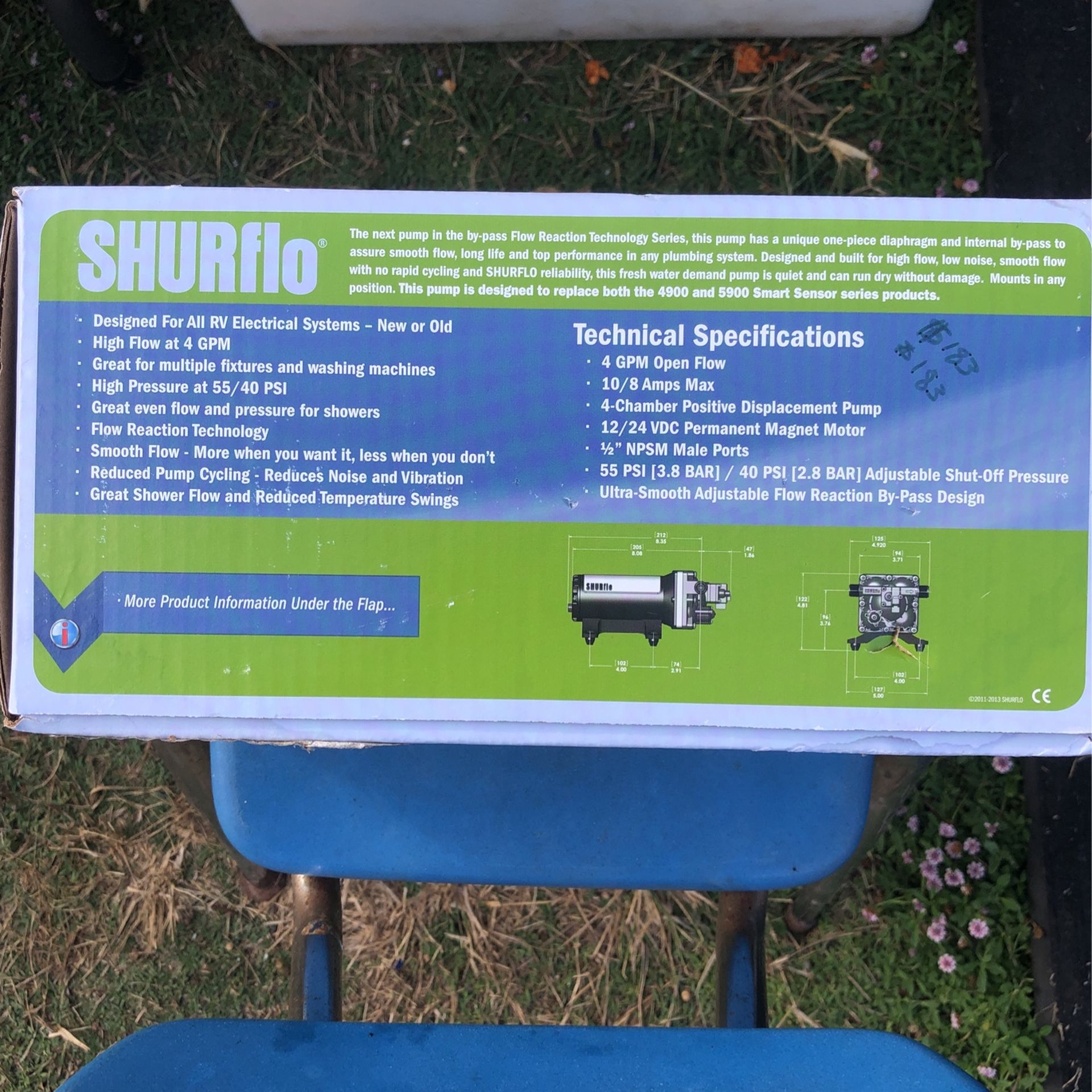 Shurflo Bomba de agua eléctrica (contact info removed)E75