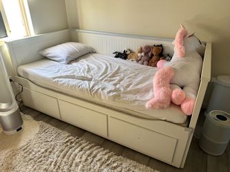 Daybed pullout bed king size with drawers and mattress