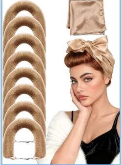 Heatless Curling Rods, Overnight Hair Curlers to Sleep In - No Heat Curls Set with Jumbo Velvet Rollers, Soft Sleep Hair Curler Kit for Medium & Long 