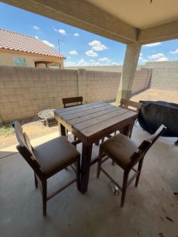 Backyard table and chairs