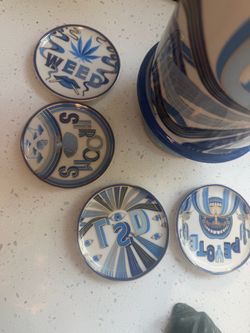 Jonathan Adler LSD container and coasters